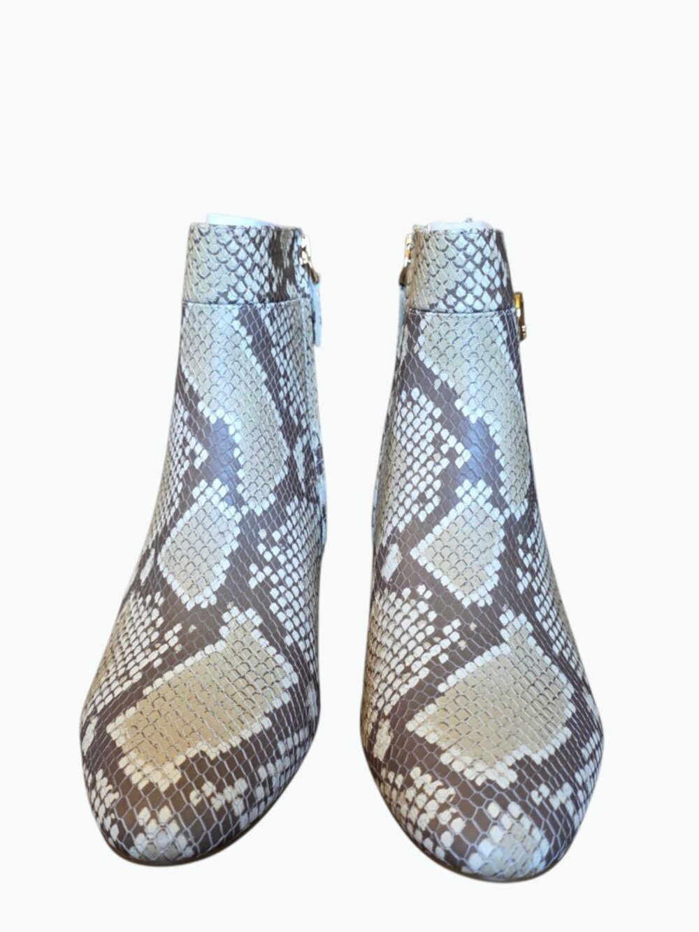 Ralph Lauren Wynne II Snake Print Leather Ankle Boots 10B Python Block Heel NIB - Picture 14 of 16